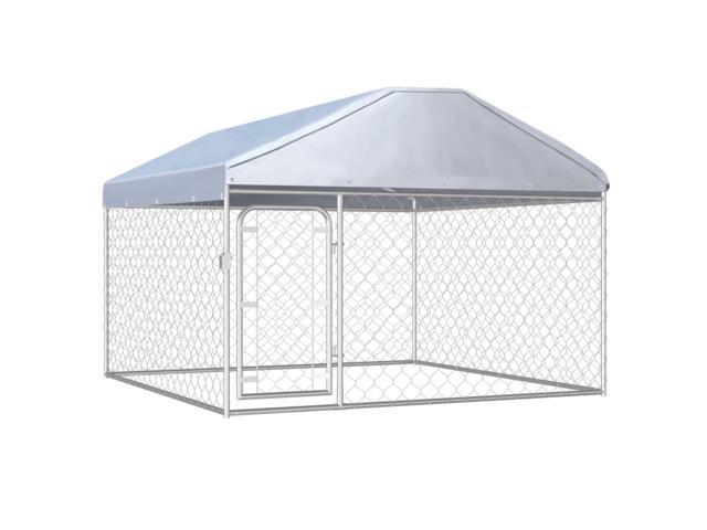 Photos - Display Cabinet / Bookcase VidaXL Outdoor Dog Kennel with Roof 78.7'x78.7'x53.1' 144493 