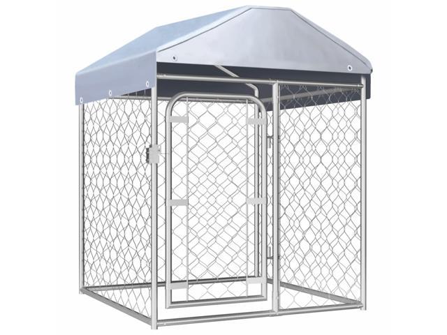 Photos - Display Cabinet / Bookcase VidaXL Outdoor Dog Kennel with Roof 39.4'x39.4'x49.2' 144491 