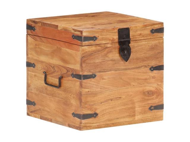 vidaXL Chest 15.7'x15.7'x15.7' Solid Acacia Wood