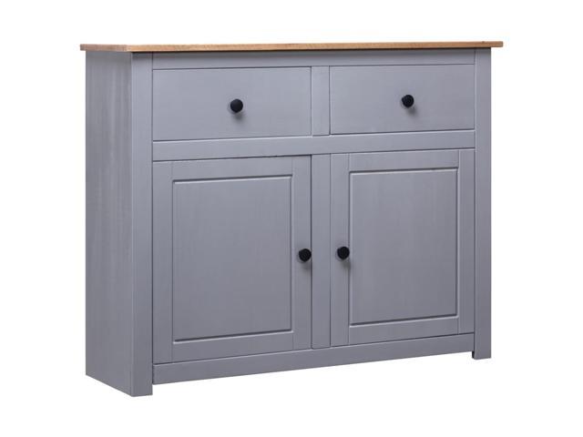 Photos - Display Cabinet / Bookcase VidaXL Sideboard Gray 36.6'x15.7'x31.5' Solid Pinewood Panama Range 282698 