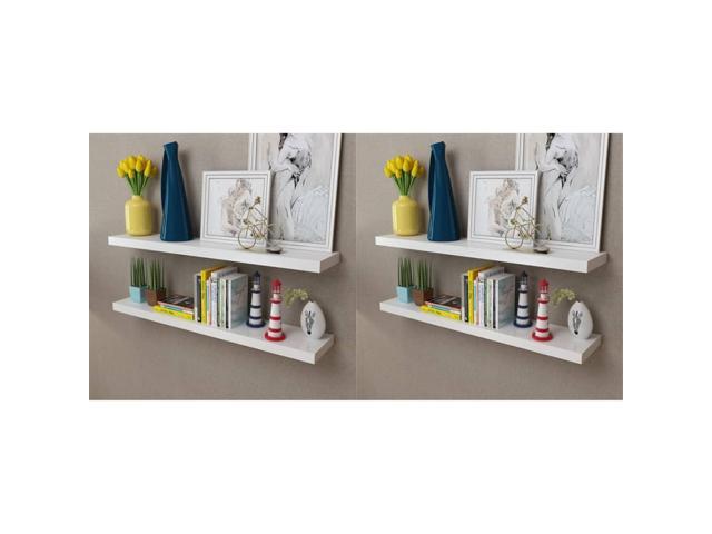 vidaXL Wall Shelves 4 pcs White 39.4'