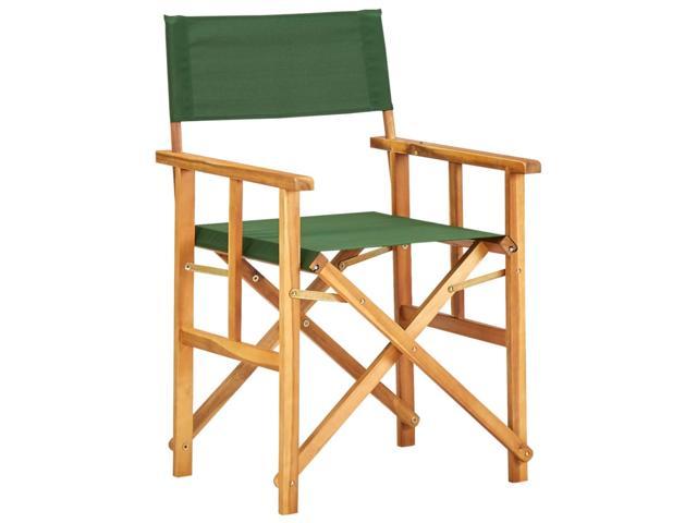 Photos - Chair VidaXL Director's  Solid Acacia Wood Green 45953 