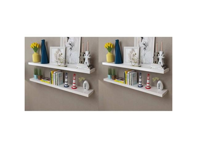 Photos - Display Cabinet / Bookcase VidaXL Wall Shelves 4 pcs White 47.2' 276000 