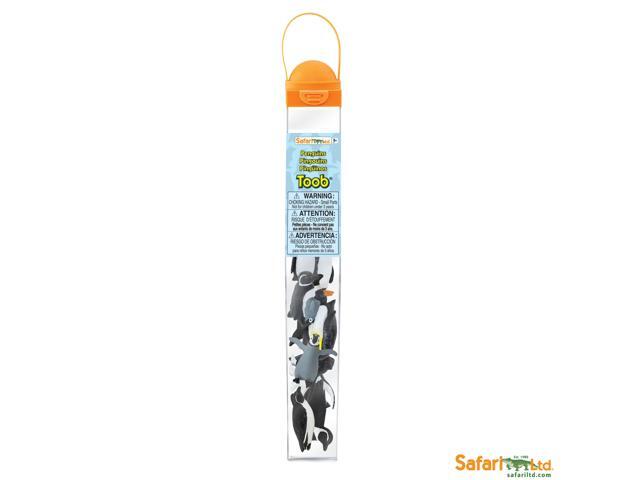 safari ltd penguin toob with 10 fun and flightless figurines, including gentoo, humboldt, chinstrap, rockhopper, galapagos, ade