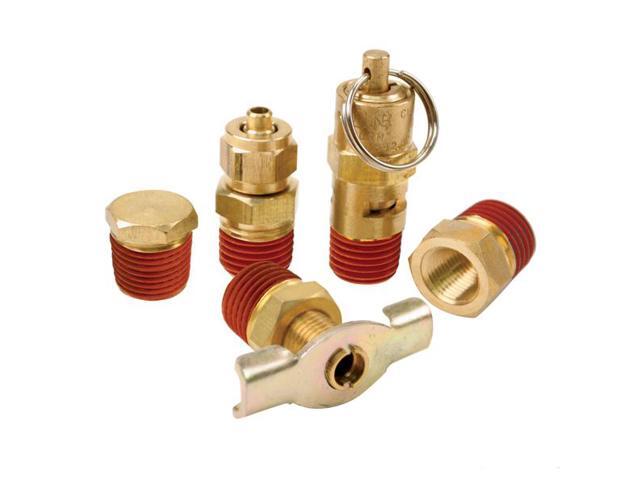 Air Locker 5 Pc. Tank Fittings Kit (with 1/4' NPT M to 1/8' BSP F Adapter) (For 200PSI Rated Systems)
