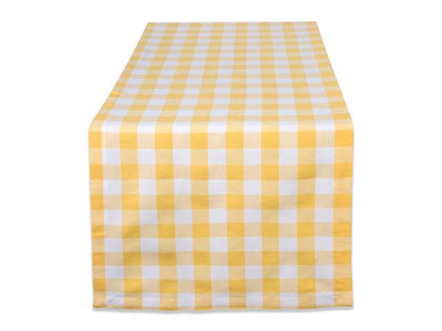 DII Yellow/White Checkers Table Runner