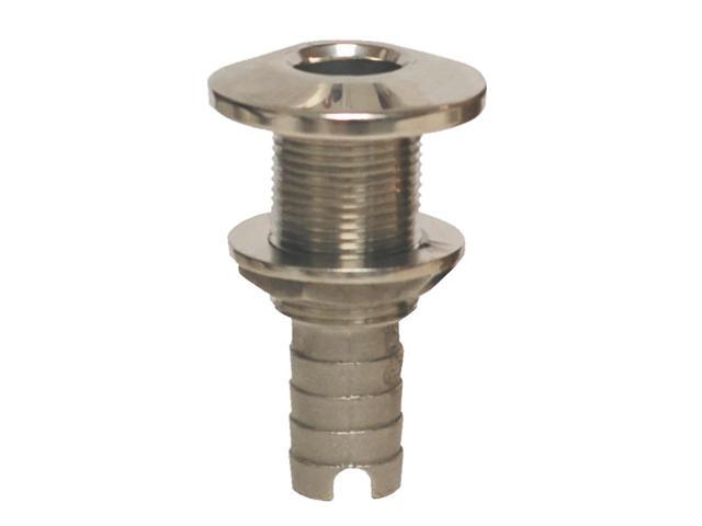 Groco Stainless Steel Hose Barb Thru-Hull Fitting - 1'