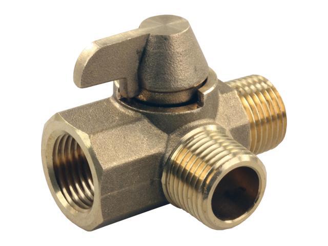 jr products 62245 3way brass diverter valve 1/2' mpt x 1/2' mpt x 1/2' fpt