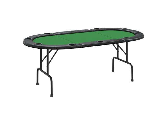 vidaXL 10-Player Folding Poker Table Green 81.1'x41.7'x29.5'