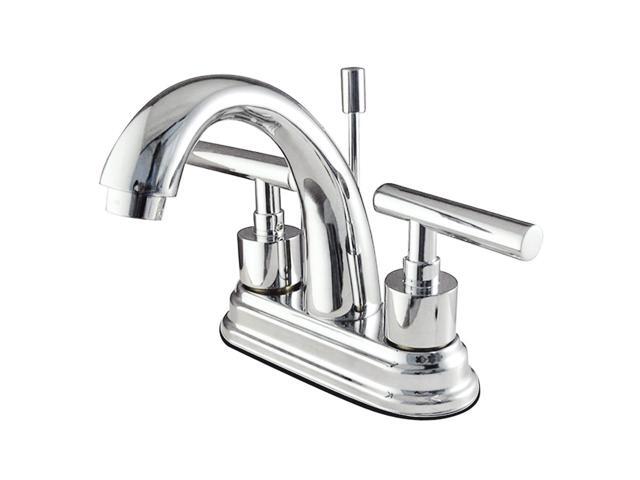 Kingston Brass Ks8611Cml Two Handle Centerset Lavatory Faucet With Brass Pop-Up - Polished Chrome Finish