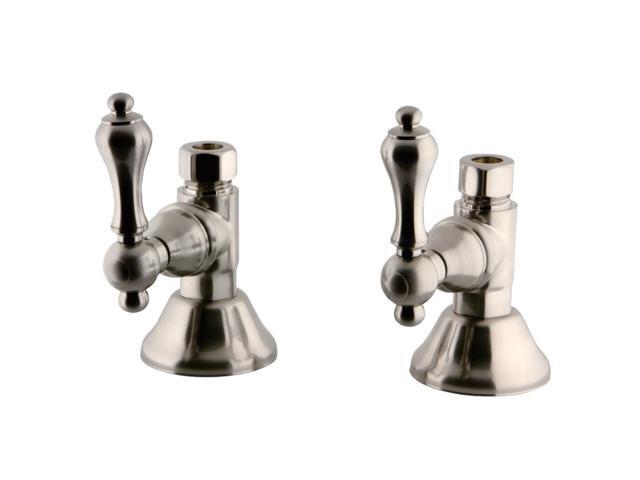 Kingston Brass CCK44158AL Straight Stop Shut Off Valve, Satin Nickel