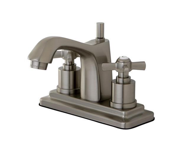 Kingston Brass KS8648ZX Kingston Brass Millennium 4 in. Centerset Lavatory Faucet, Satin Nickel