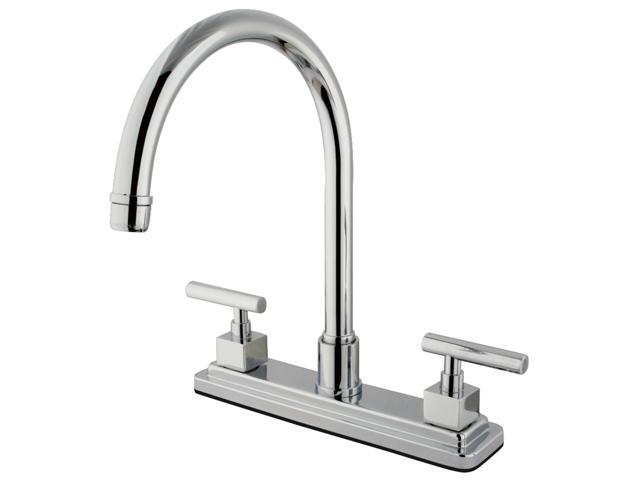 Kingston Brass KS8791CQLLS Double Handle 8' Kitchen Faucet