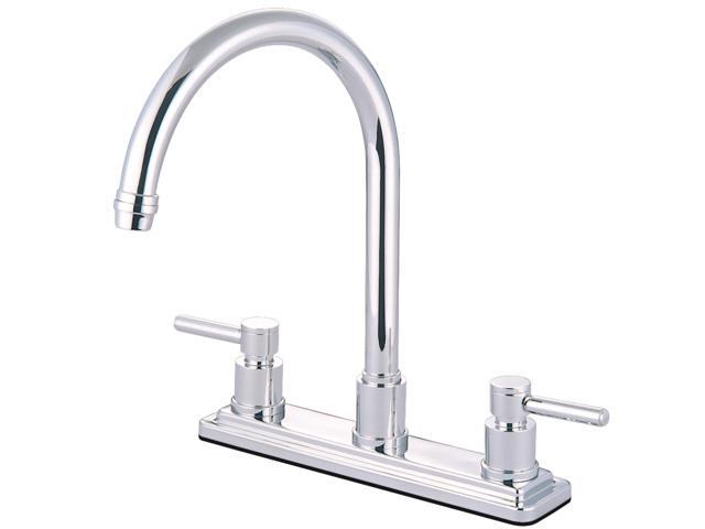 Kingston Brass KS8791DLLS 8 Inch Center Kitchen Faucet - Polished Chrome