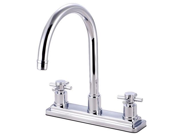 Kingston Brass KS8791DXLS 8 Inch Center Kitchen Faucet - Polished Chrome