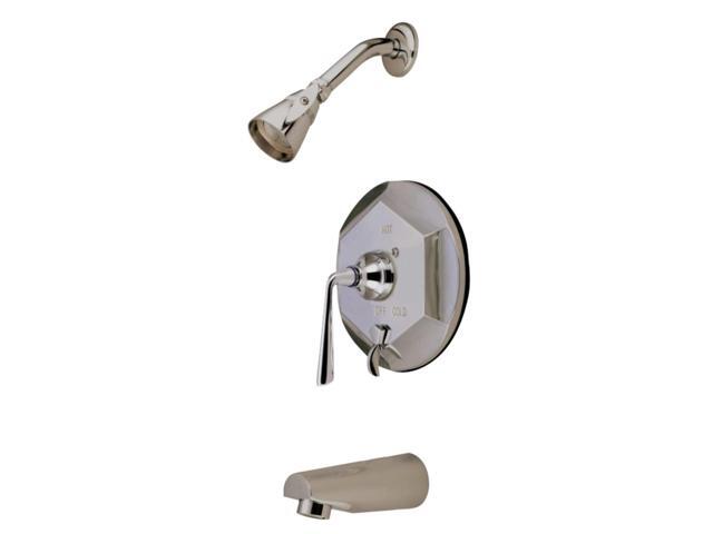 Kingston Brass KB46380ZL Silver Sage ADA Tub and Shower Faucet Satin Nickel