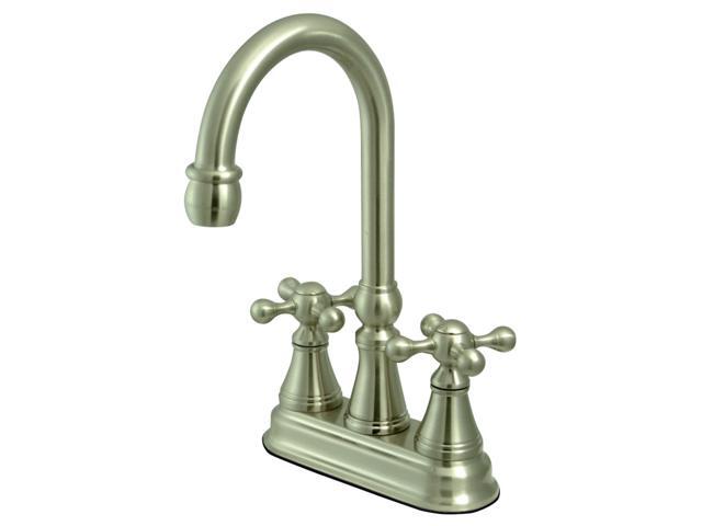 Kingston Brass KS2498KX Governor Bar Faucet Without Pop-Up, Brushed Nickel