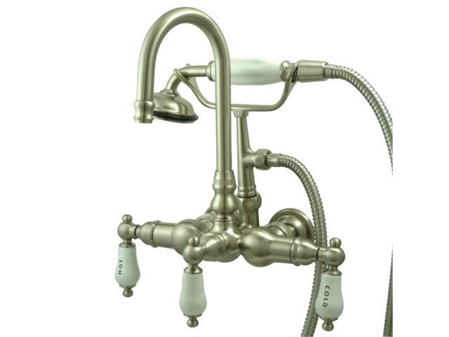 Kingston Brass CC9T8 Wall Mount Clawfoot Tub Filler with Hand Shower