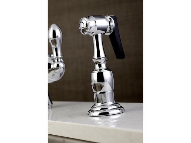 Gourmetier GSY7201ACLBS American Classic Single-Handle Kitchen Faucet with Brass Sprayer, Polished Chrome