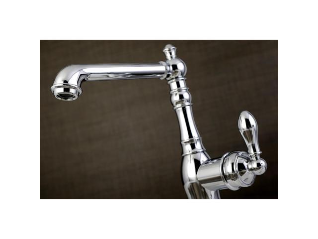 Gourmetier GSY7201ACLBS American Classic Single-Handle Kitchen Faucet with Brass Sprayer, Polished Chrome