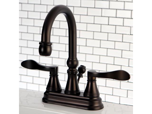 Kingston Brass KS2615DFL 4 in. Centerset Bathroom Faucet, Oil Rubbed Bronze