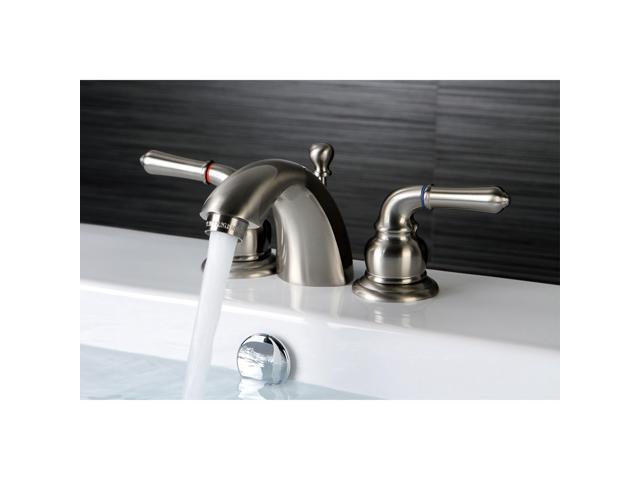 Kingston Brass KS2958 Mini-Widespread Bathroom Faucet, Brushed Nickel