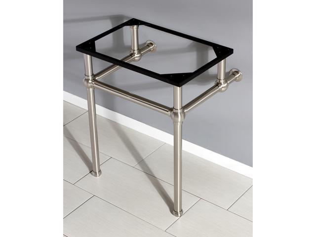 Fauceture VBH242030SN Brass Wash Basin Pedestal Leg, Brushed Nickel