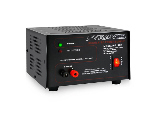 Universal Compact Bench Power Supply - 12 Amp Linear Regulated Home Lab Benchtop AC-to-DC 12V Converter