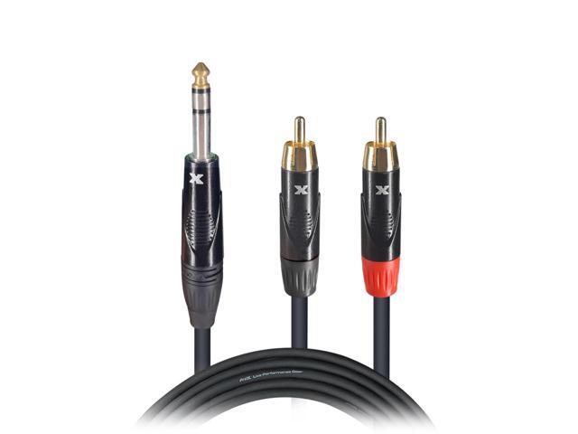ProX XC-SYR03 3 1/4 TRS-M Stereo to Dual RCA-M Unbalanced High Performance Audio Cable - image 2