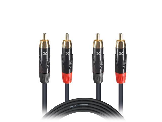 ProX XC-DRCA3 3' Dual RCA-M to Dual RCA-M Unbalanced Audio Cable