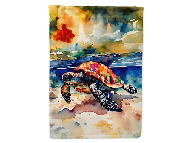 Caroline's Treasures Loggerhead Sea Turtle Garden Flag Mailbox Flag Decorative Yard Flag Banner Outside Patio Artwork Yard Flower Beds, Garden...