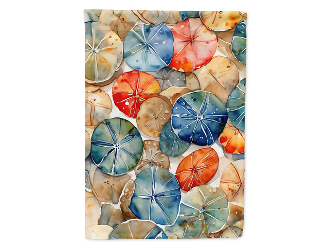 Caroline's Treasures Sand Dollars House Flag Large Porch Sleeve Pole Decorative Outside Yard Banner Artwork Wall Hanging, Polyester, House Size,...
