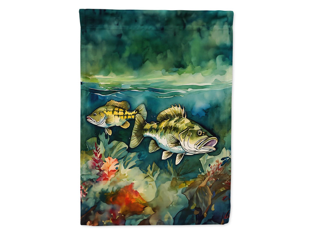 Caroline's Treasures Smallmouth Bass Garden Flag Mailbox Flag Decorative Yard Flag Banner Outside Patio Artwork Yard Flower Beds, Garden Size,...