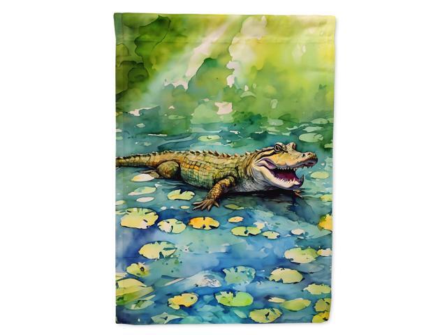 Caroline's Treasures Alligator Garden Flag Mailbox Flag Decorative Yard Flag Banner Outside Patio Artwork Yard Flower Beds, Garden Size, Multicolor