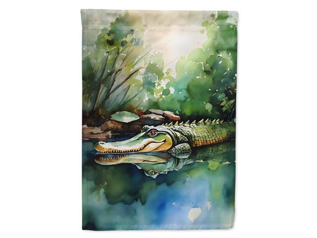 Caroline's Treasures Alligator Garden Flag Mailbox Flag Decorative Yard Flag Banner Outside Patio Artwork Yard Flower Beds, Garden Size, Multicolor