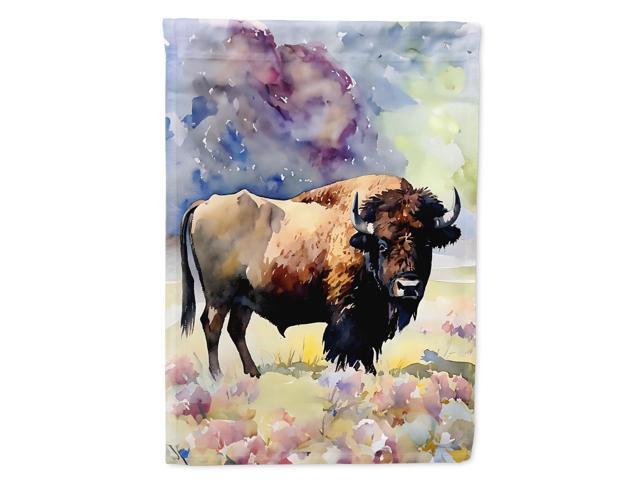 Caroline's Treasures American Bison Garden Flag Mailbox Flag Decorative Yard Flag Banner Outside Patio Artwork Yard Flower Beds, Garden Size,...