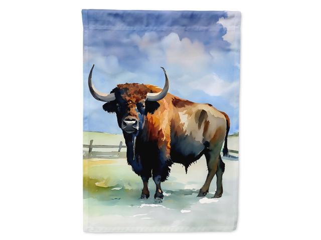 Caroline's Treasures American Bison Garden Flag Mailbox Flag Decorative Yard Flag Banner Outside Patio Artwork Yard Flower Beds, Garden Size,...