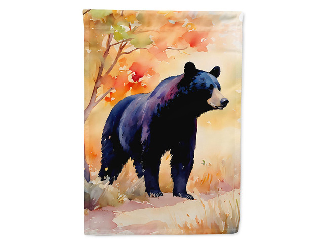 Caroline's Treasures American Black Bear House Flag Large Porch Sleeve Pole Decorative Outside Yard Banner Artwork Wall Hanging, Polyester, House...