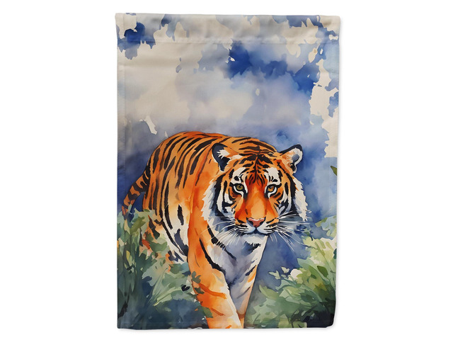Caroline's Treasures Bengal Tiger House Flag Large Porch Sleeve Pole Decorative Outside Yard Banner Artwork Wall Hanging, Polyester, House Size,...