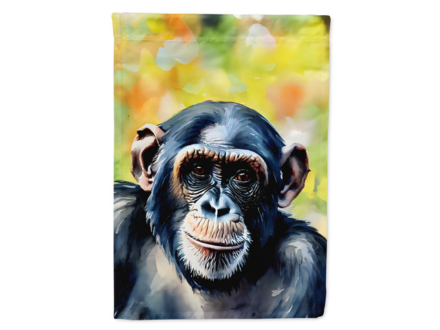 Caroline's Treasures Chimpanzee House Flag Large Porch Sleeve Pole Decorative Outside Yard Banner Artwork Wall Hanging, Polyester, House Size,...