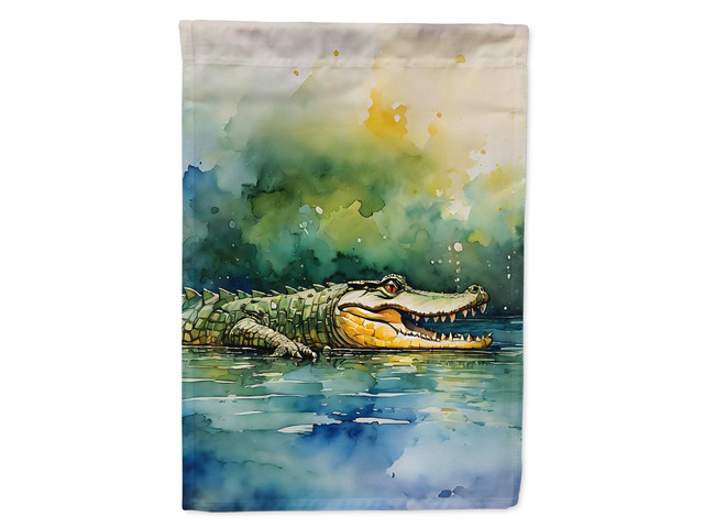 Caroline's Treasures Crocodile House Flag Large Porch Sleeve Pole Decorative Outside Yard Banner Artwork Wall Hanging, Polyester, House Size,...