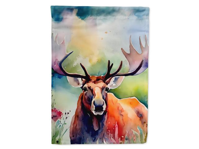 Caroline's Treasures Moose Garden Flag Mailbox Flag Decorative Yard Flag Banner Outside Patio Artwork Yard Flower Beds, Garden Size, Multicolor
