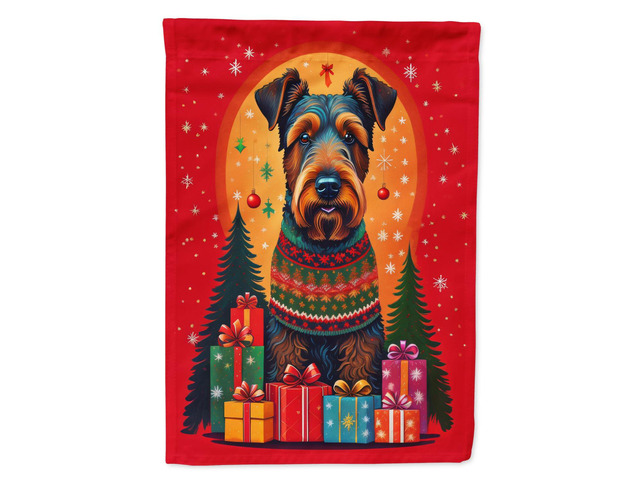 Caroline's Treasures DAC3019GF Airedale Terrier Holiday Christmas Garden Flag Mailbox Flag Decorative Yard Flag Banner Outside Patio Artwork Yard...