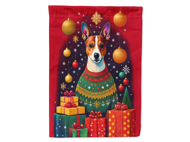Caroline's Treasures DAC3035GF Basenji Holiday Christmas Garden Flag Mailbox Flag Decorative Yard Flag Banner Outside Patio Artwork Yard Flower...