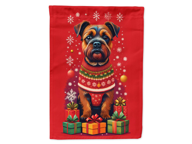 Caroline's Treasures DAC3049CHF Border Terrier Holiday Christmas House Flag Large Porch Sleeve Pole Decorative Outside Yard Banner Artwork Wall...