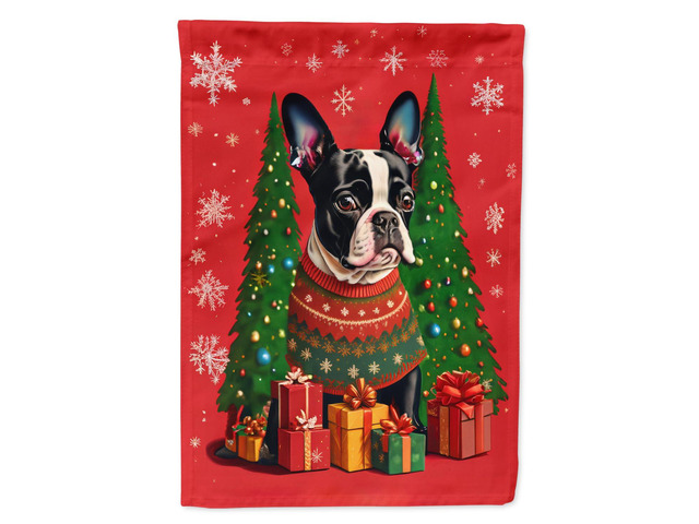 Caroline's Treasures DAC3051GF Boston Terrier Holiday Christmas Garden Flag Mailbox Flag Decorative Yard Flag Banner Outside Patio Artwork Yard...