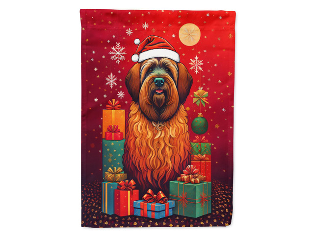 Caroline's Treasures DAC3059CHF Briard Holiday Christmas House Flag Large Porch Sleeve Pole Decorative Outside Yard Banner Artwork Wall Hanging,...