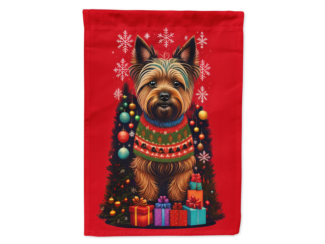 Caroline's Treasures DAC3063CHF Cairn Terrier Holiday Christmas House Flag Large Porch Sleeve Pole Decorative Outside Yard Banner Artwork Wall...