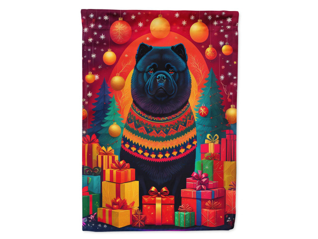 Caroline's Treasures DAC3069GF Black Chow Chow Holiday Christmas Garden Flag Mailbox Flag Decorative Yard Flag Banner Outside Patio Artwork Yard...