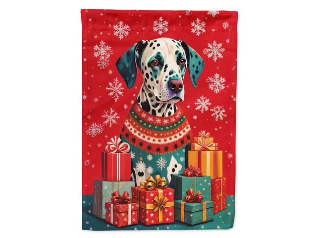 Caroline's Treasures DAC3076CHF Dalmatian Holiday Christmas House Flag Large Porch Sleeve Pole Decorative Outside Yard Banner Artwork Wall Hanging,...